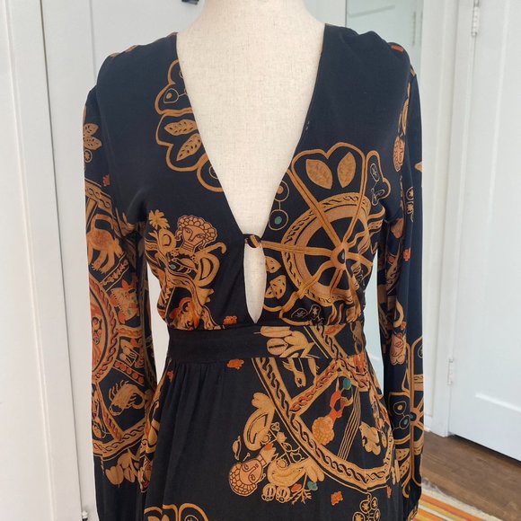 NIEVES LAVI | Silk Long Sleeve Dress | Size 2 - Picture 2 of 6